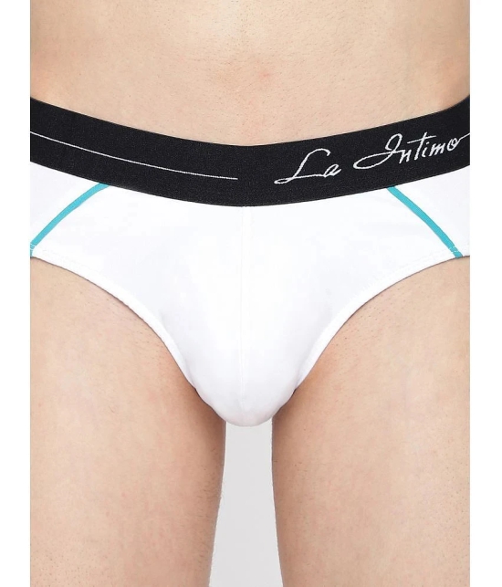 La Intimo White Cotton Mens Briefs ( Pack of 1 ) - None