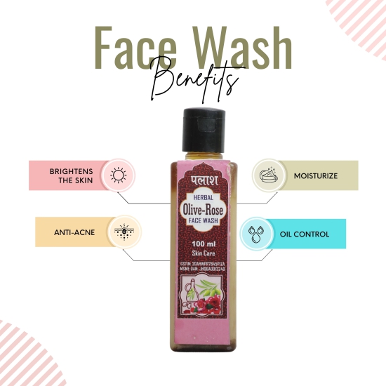 Palash Face Wash Rose Olive