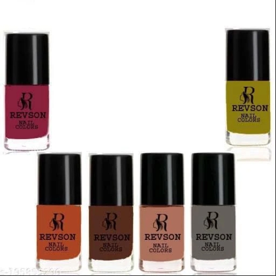 Revson 10ml Glossy Finish Nail Polish (R-100) | Long-Lasting, Fast Drying, Chip Resistant For Women (Pack of 4)