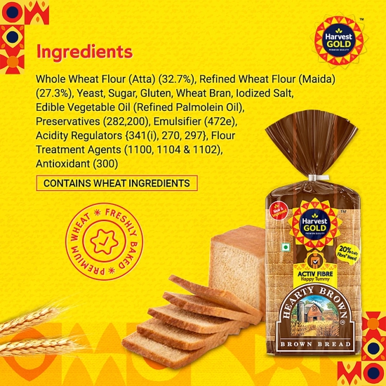 Harvest Gold Bread - Hearty Brown, 400 G