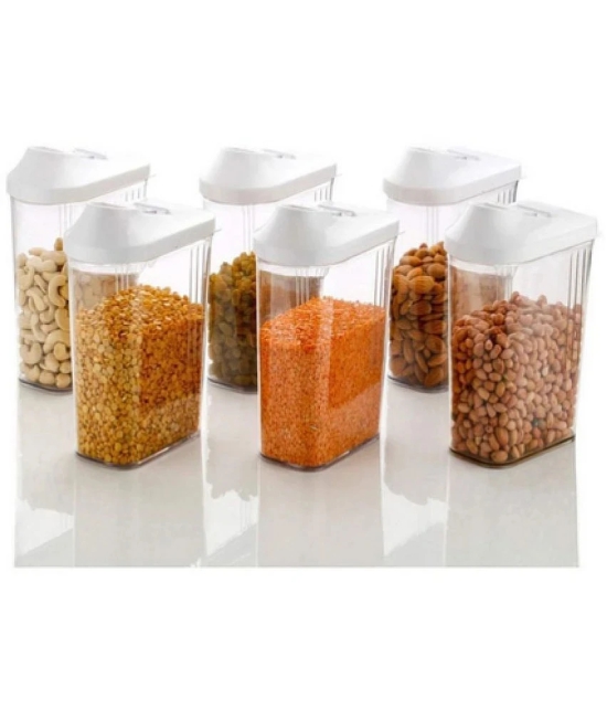 VARKAUS - White Polycarbonate Dal Container ( Pack of 6 ) - White