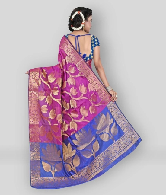 Gazal Fashions - Pink Silk Saree With Blouse Piece (Pack of 1)