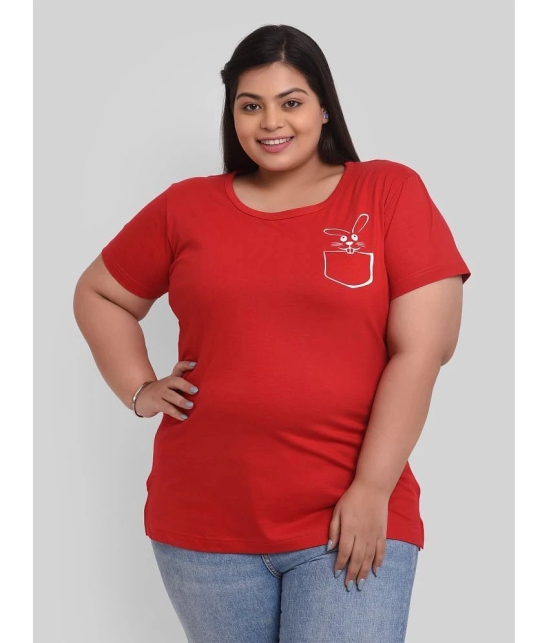 Neo Garments - Red Cotton Regular Fit Womens T-Shirt ( Pack of 1 ) - 6XL