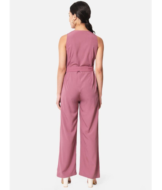 ALL WAYS YOU - Pink Crepe Regular Fit Womens Jumpsuit ( Pack of 1 ) - None