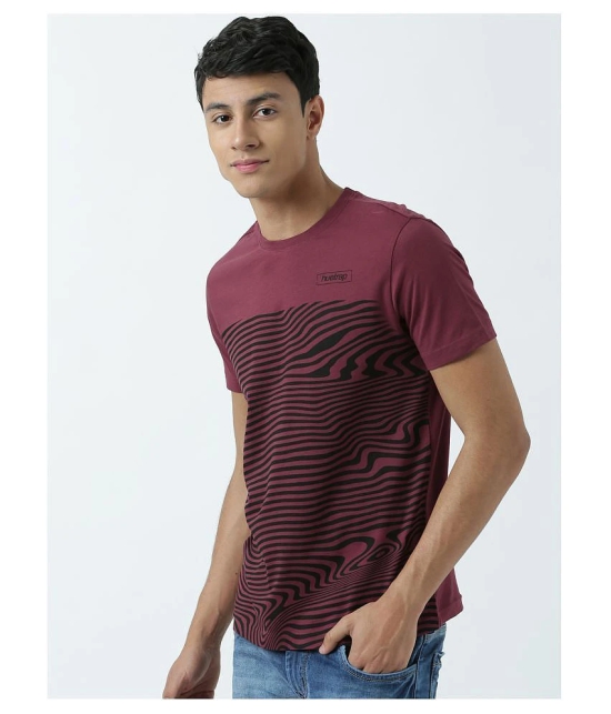 Huetrap cotton Wine Printed T-Shirt Single Pack - None