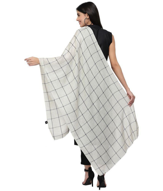 Anekaant - White Wool Women's Stole ( Pack of 1 )