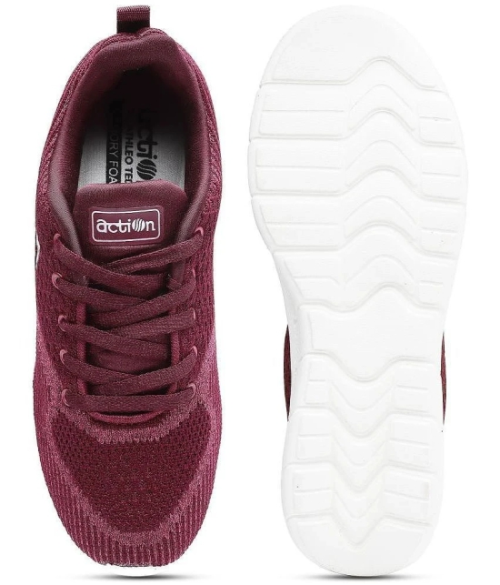 Action - Burgundy Womens Running Shoes - None