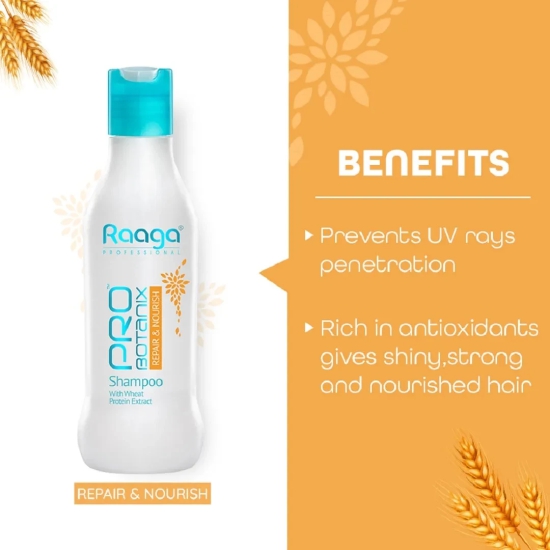 Raaga Professional Probotanix Repair and Nourish Shampoo, For Smooth and Strong Hair, For Men and Women 200ml