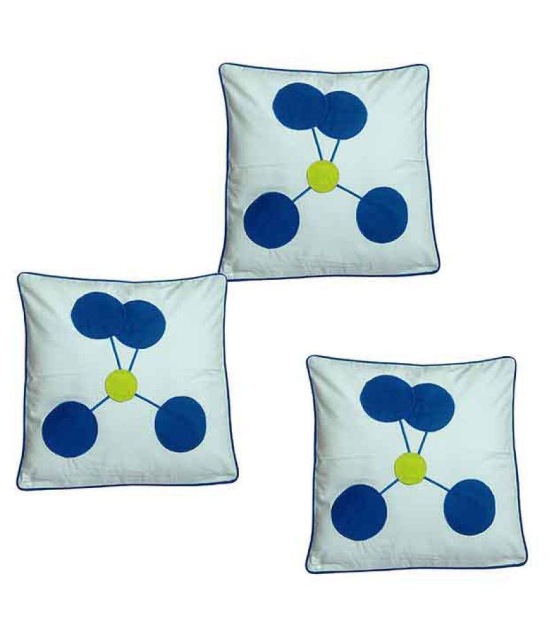 Hugs'n'Rugs White Cotton Cushion Covers - Set Of 3