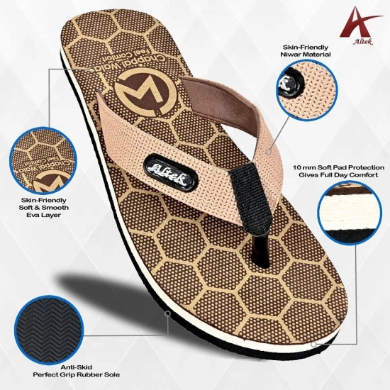 Altek - Brown Mens Thong Flip Flop - None