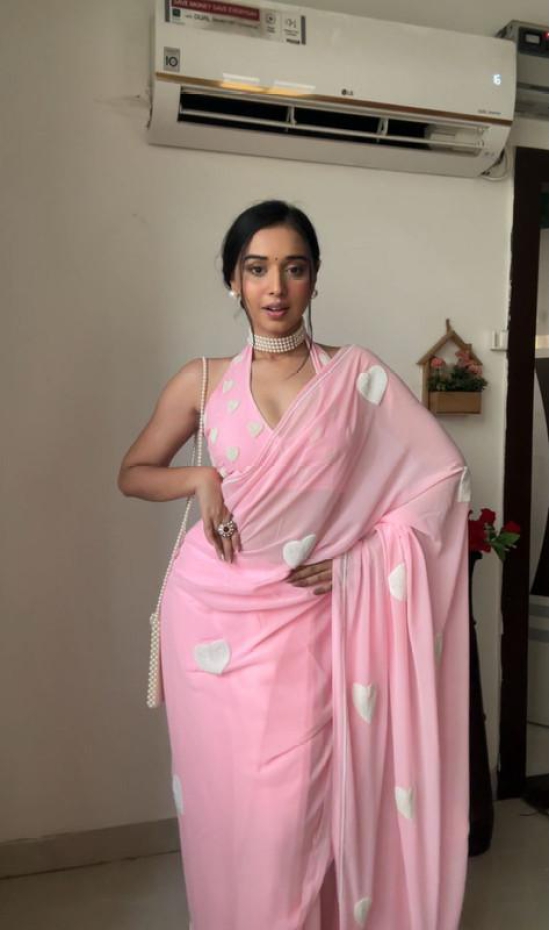 Pink saree craftsvilla sale