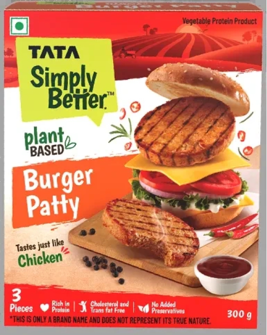 Tata Simply Better Plant-Based Burger Patty, 300g