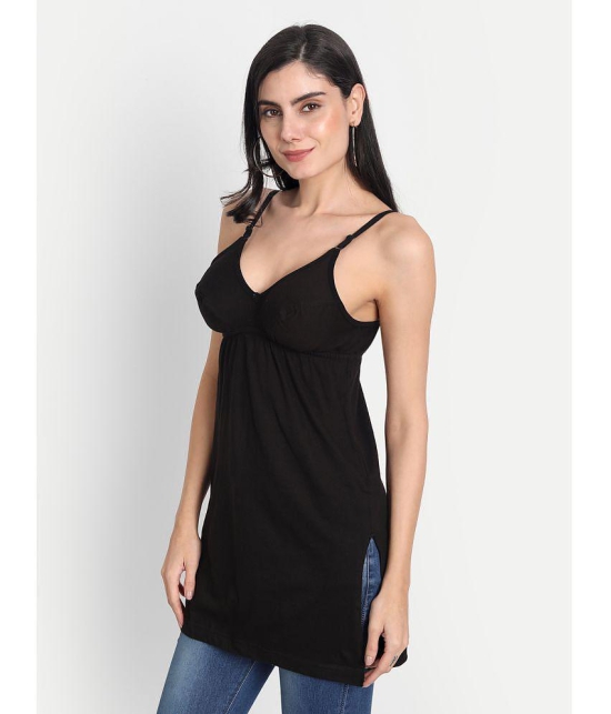 AIMLY Cotton Camisoles - Black Single - None