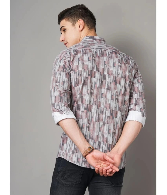 Paul Street Polyester Slim Fit Printed Full Sleeves Mens Casual Shirt - Grey ( Pack of 1 ) - None