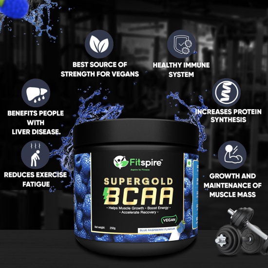 Fitspire Super BCAA Powerful Intra-Workout - 250gm (25 Servings) Blueberry