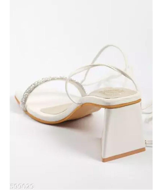 Shoetopia - White Women''s Sandal Heels - None