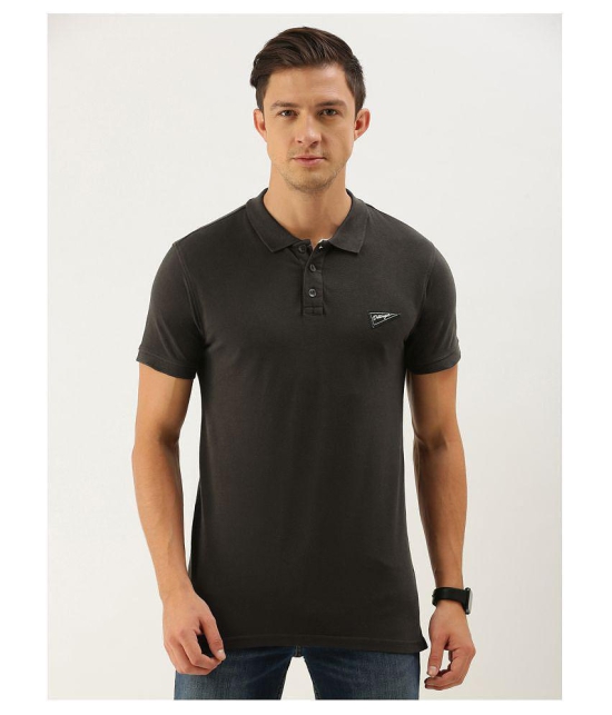 Dillinger Cotton Grey Plain Polo T Shirt - None