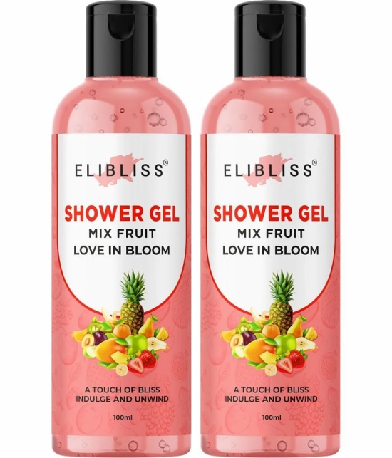 Elibliss Mix Fruit Shower Gel Daily Exfoliation Pack of 2 Shower Gel 100 mL Pack of 2