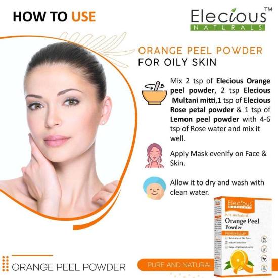 Elecious Orange Peel Powder (200 Grams)