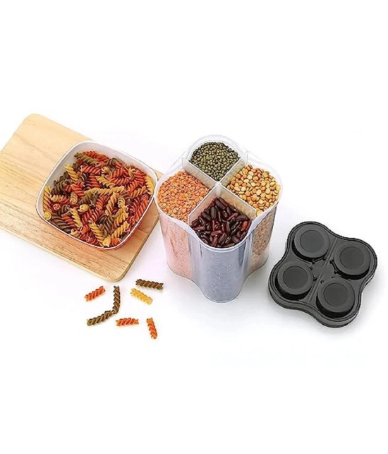 HOMETALES - Grocery/Food/Pasta Polyproplene Black Dal Container ( Set of 1 ) - Black