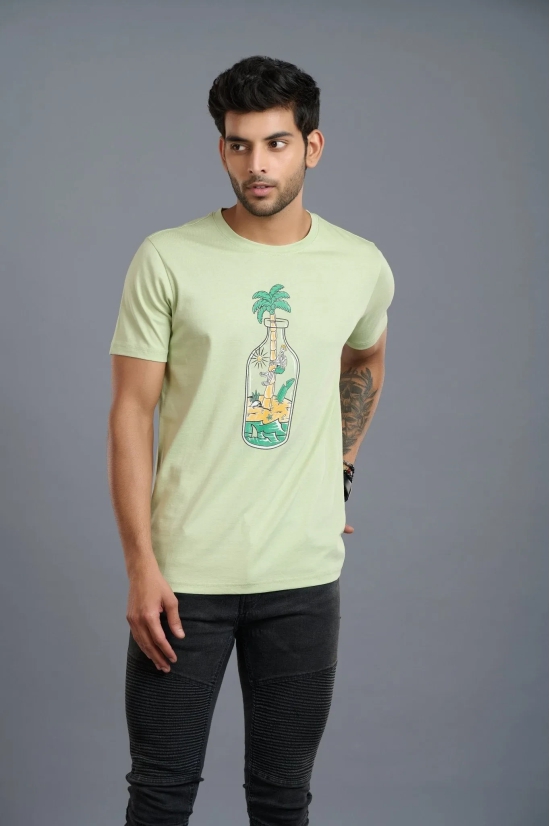 Sea Devil Printed Mint Green T-Shirt for Men L