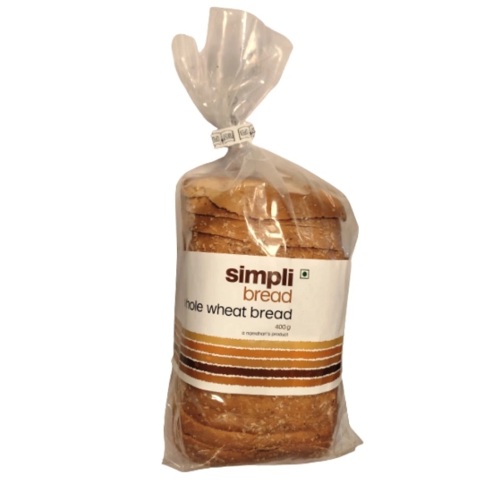 Simpli Good Food Simpli Whole Wheat Bread, 400 Gm