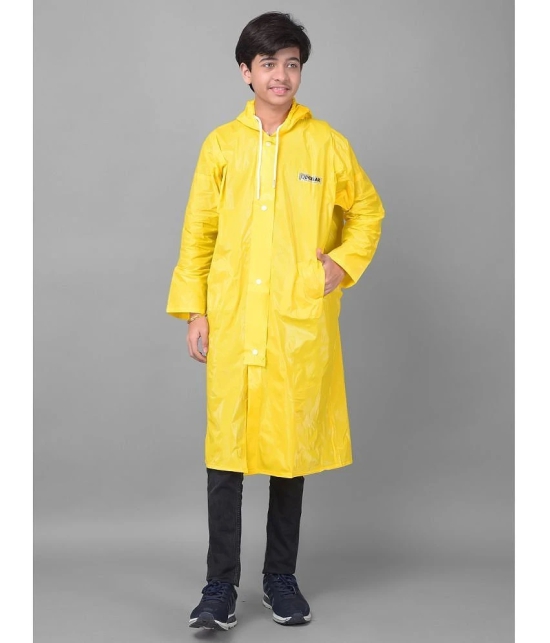 Dollar Rainguard Kids PVC Full Sleeve Solid Raincoat With Adjustable Hood and Pocket - None