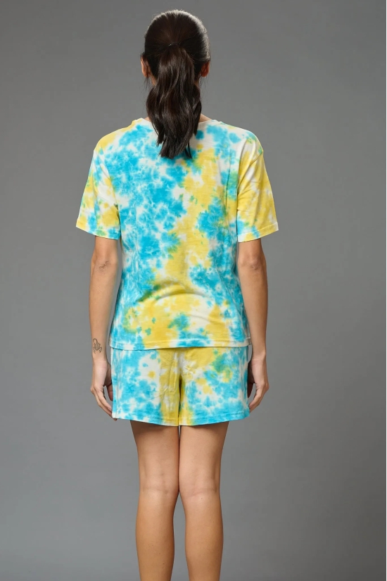 Yellow & Sky Blue Co-ord Set for Women L