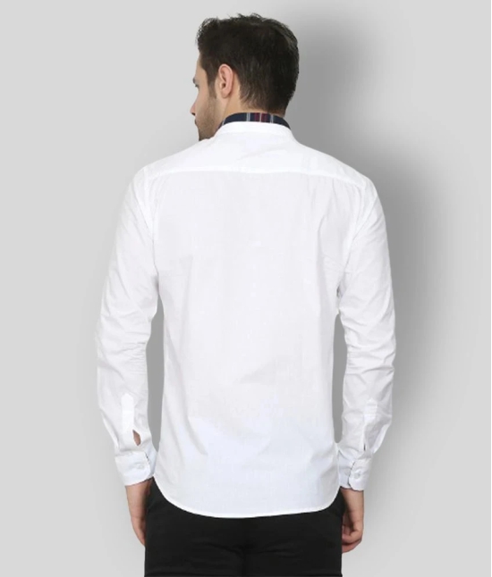 Springberry - White Cotton Slim Fit Mens Casual Shirt ( Pack of 1 ) - None