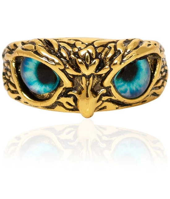 Fashion Frill Owl Face Ring | Owl Ring | Unisex Style | Stainless Steel | Adjustable | Gold Plated |Eagle | Animal| Finger Ring For Men Boys Girls Women. - None