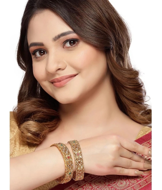 Sukkhi Gold Bangle Set ( Pack of 2 ) - None