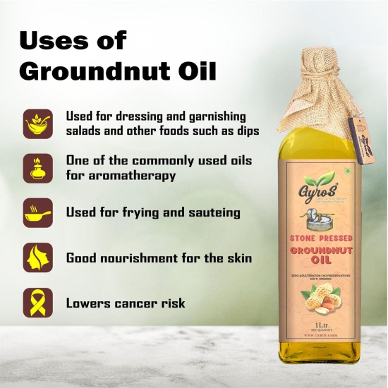 Stone Cold Pressed Groundnut Oil and Black Mustard Oil | 1L + 1L | Zero Adulteration| Unfiltered | Glass Bottle-1 Liter + 1 Liter