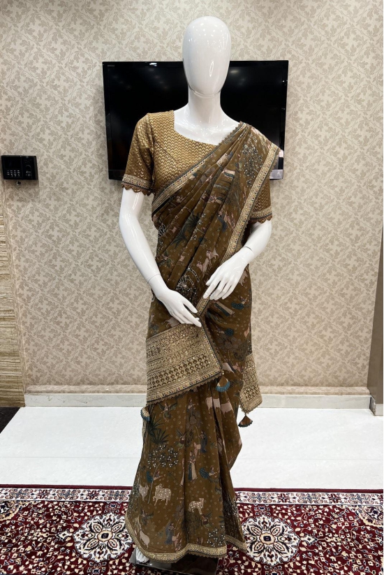 Buy Pichwai Handpainted Pure Silk Saree Online in India - Etsy | Pure silk  sarees, Silk sarees online, Silk sarees