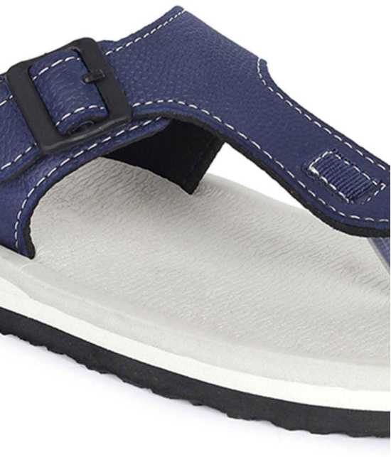 Aadi - White Men's Leather Slipper - None