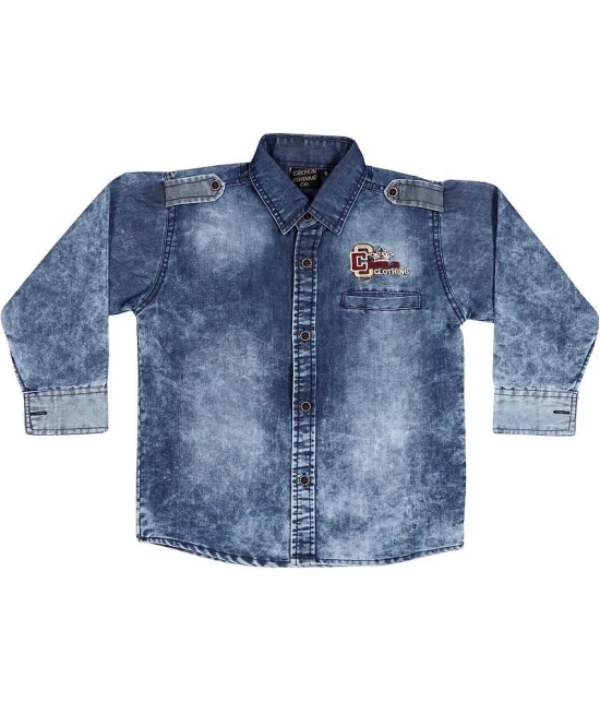 Kids Denim Full sleeves Shirt - None