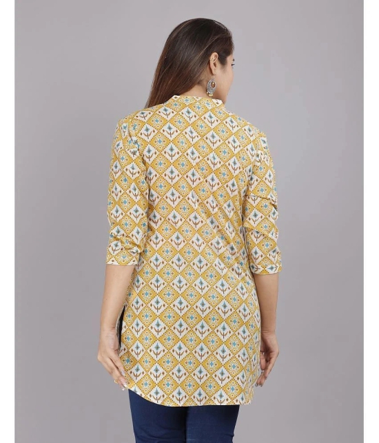 JC4U - Yellow Cotton Flex Womens Straight Kurti ( Pack of 1 ) - None