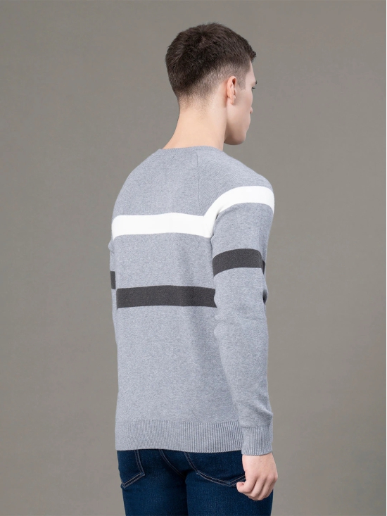 RedTape Round Neck Embossed Sweater for Men | Ultimate Comfort