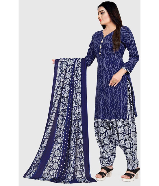 Rajnandini - Unstitched Blue Cotton Dress Material ( Pack of 1 ) - Blue