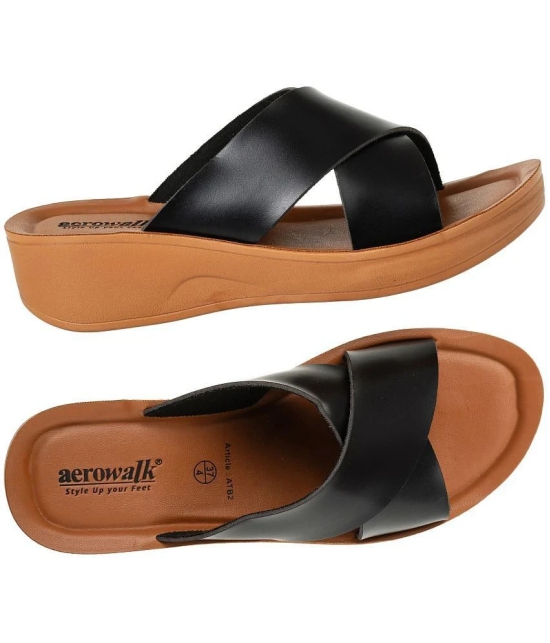 Aerowalk Black Womens Slipper - None