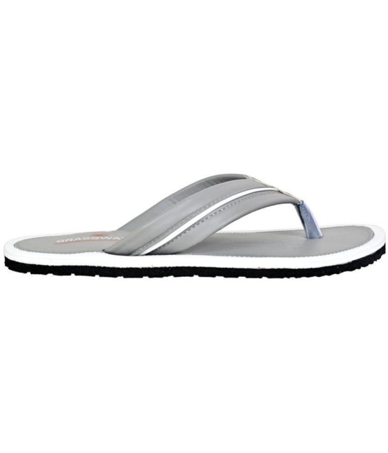 GRASS WALK - Gray Men''s Thong Flip Flop - None