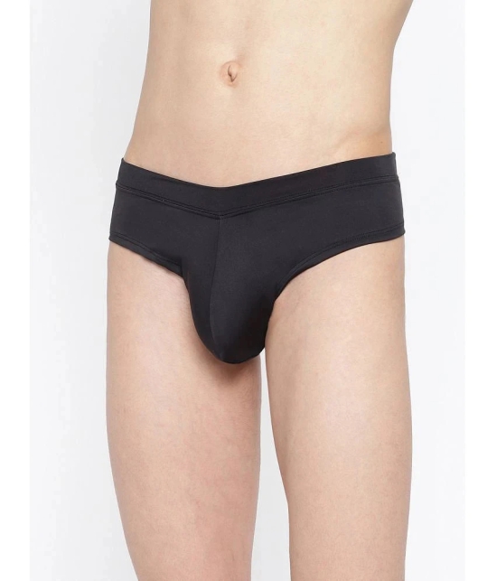 La Intimo Black Polyester Mens Briefs ( Pack of 1 ) - None