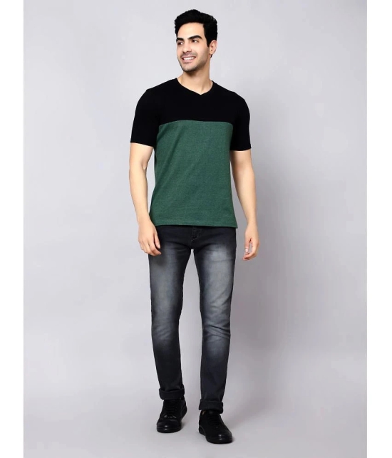 Diaz - Olive Green Cotton Blend Regular Fit Mens T-Shirt ( Pack of 1 ) - None