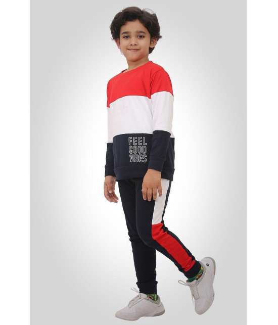 Rydho - Red Cotton Boys T-Shirt & Trackpants ( Pack of 1 ) - None