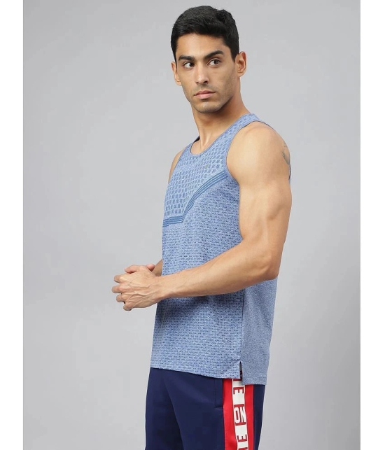 Alcis Blue Polyester Slim Fit Mens Tanks ( Pack of 1 ) - None