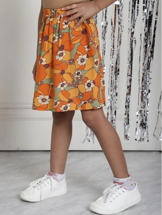 MINI & MING Girls Printed A-line Knee-Length Skirts