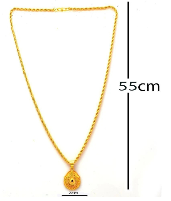 Jewar Mandi New Design Gold Plated Locket/Pendant with Rope/Rassi Chain Daily use for Men, Women & Girls, Boys - Golden