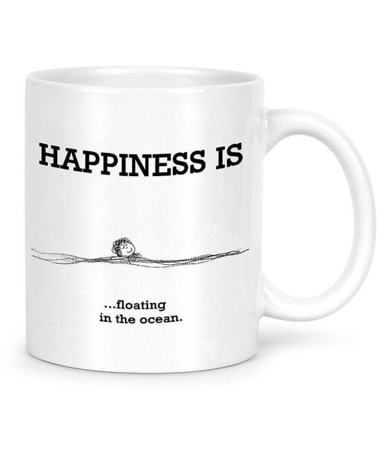 Idream Quote Printed Ceramic Coffee Mug 1 Pcs 330 mL - White