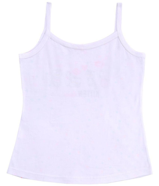 Bodycare Girls Vest Dori Neck Sleeveless Pack Of 3-White. - None