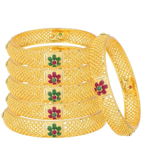 Sukkhi Divine Resplendent Gold Plated Bangle For Women (Set of 6) - None