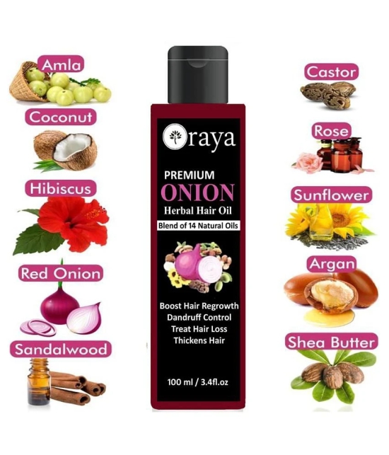 ORAYA ONION Hair Oil- Blend Of 14 Natural For Hair Growth 100 ml